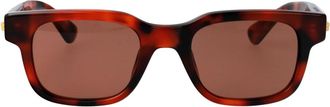 Bottega Veneta Stretch Zonnebril - Heren - Zonnebrillen - Bruin - 49 MM - Accessoires