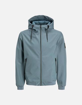 Jack & Jones Mens Jack & Jones JJE Softshell Hood Stormy Weather - Grey - Size: 38/Regular