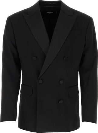 Dsquared2 Black stretch wool Dan Db blazer