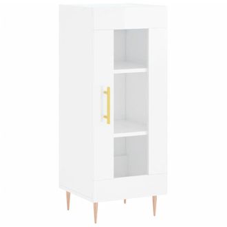 vidaXL Vidaxl - Sideboard High Gloss White 34.5x34x90 cm Engineered Wood
