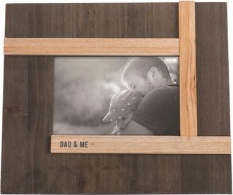 Foreside Home And Garden Dark Wood Dad and Me 4 x 6 inch Wood Picture Frame in Brown at Nordstrom, Size Medium