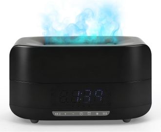 No Brand Difusor De Aromas Con Forma De Tren De 300 Ml, Negro, Difusor De Aceites Esenciales, Humidificador De Vapor Fr&iacute;o, 2 Colores De Luz, 2 Ajustes De Vapor