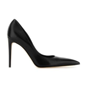 Alexander McQueen Alexander McQueen, Pumps, female, Black, Size: 7 1/2 US Leather Pointed Toe High-Heeled Pumps