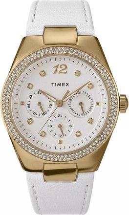 Timex Womens Simone Multifunction White Dial Watch