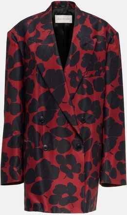 Dries Van Noten Floral double-breasted blazer
