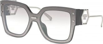 Philipp Plein Womens SPP041M-99Z42X SPP041M 99 99Z42X Sunglasses - Black - One Size