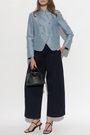 Emporio Armani Short Blazer, Womens, Blue