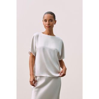 Naked Cashmere PENNY SILK TEE in Marble at Nordstrom, Size X-Small