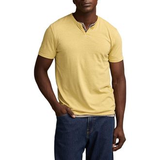 Lucky Brand Venice Button Neck Cotton Blend T-Shirt in Cress Green at Nordstrom, Size Xx-Large