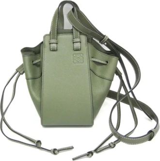 Loewe Tweedehands leren schoudertassen - Dames - Vintage Handtas - Groen - ONE Size - Leer - Vintage