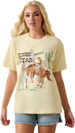 Ariat Womens Rodeo Star Boyfriend T-Shirt in Pear Sorbet, Size X-Large, by Ariat