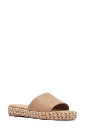 FRANKiE4 Lucia Espadrille Platform Slide Sandal in Camel at Nordstrom, Size 9.5