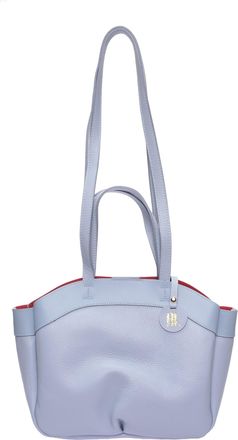 Anna Luchini Turquoise Rundleer Tas