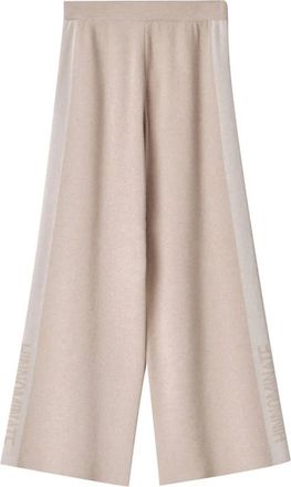 Hinnominate Palazzo Broek in Ivoor - Dames - Wijde Broeken - Beige - L - Polyester - Broeken