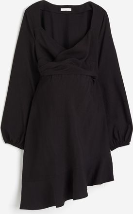 H&M MAMA Kleid mit Bindeb&auml;ndern - Schwarz