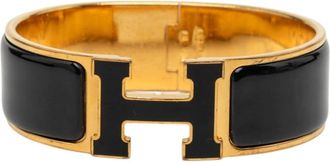 Herm&egrave;s Pre-owned Hermes Wide Enamel Clic Clac H Bracelet PM Ladies RD37KBIEHSF2FB6T