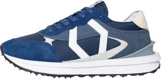 Mikakus Barcelona Blauw Glas Sneakers - Heren - Sneakers - Blauw - 42 EU - Leer - Schoenen