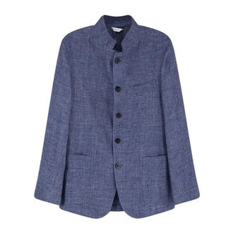 Boglioli Heren, Jassen, Blauw, Maat: M Linnen