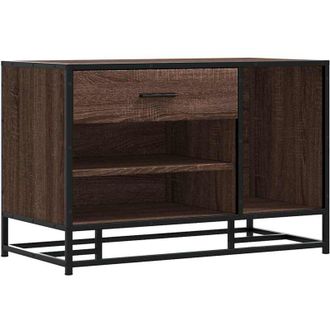 vidaXL Vidaxl - Banco Zapatero Madera De Ingenier&iacute;a Marr&oacute;n Roble 80x40x53,5 Cm