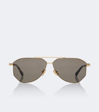 Bottega Veneta Gafas de sol aviador Ribbon