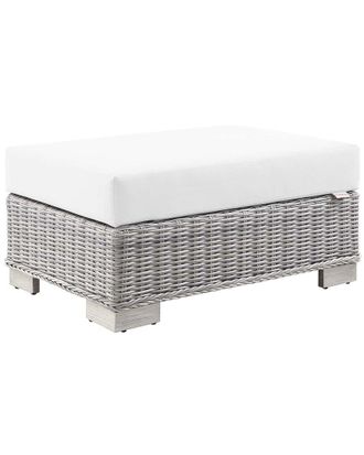 ModWay Conway Outdoor Patio Wicker Rattan Ottoman