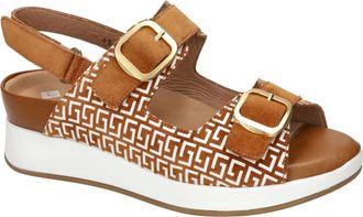 PieSanto Schoenen, Dames, Bruin, 39 EU, Leer, Stamped Removable Insole Sandal 260427
