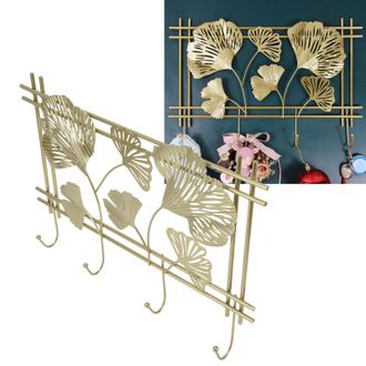 Infinite Perchero De Pared Con Dise&ntilde;o De Hoja De Ginkgo, Fabricado En Metal De Primera Calidad, Robusto Y Duradero. Elegante Perchero Para Salones Y Dormitorio