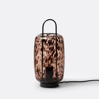 La Redoute Interieurs Tafellamp in metaal en amber glas, Toleco