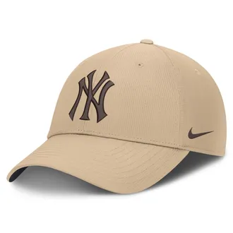 Nike New York Yankees Club Nike Mens Dri-FIT MLB Adjustable Hat in Brown | NB020GT5NK-YPH