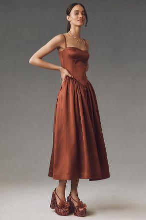 Mare Mare Amaya Corset Fit-and-Flare Midi Dress