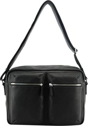Pourchet Corso Satchel Bag - Heren - Schoudertassen - Zwart - ONE Size - Leer - Tassen