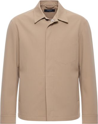 Cellar Door Beige Cotton Teo Jacket With Zip