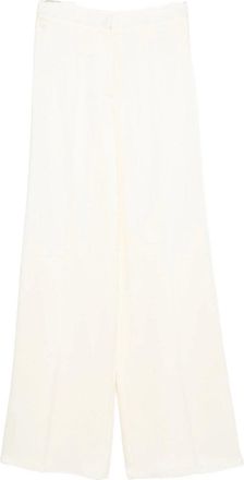 Forte_Forte Shiny Anvers Satin High Waist Embroidered Pants