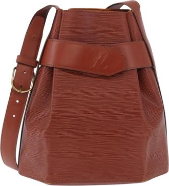 Louis Vuitton Vintage Sac Depaule Epi Leather Brown Leather Handbag (Pre-Owned)