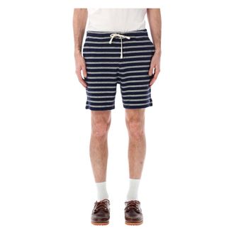 Polo Ralph Lauren Casual Shorts, male, Blue, Size: XL Striped Pointelle-Jersey Shorts