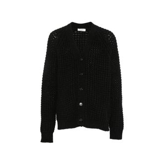 Roberto Collina Waffle-knit Raglan-sleeve Cardigan
