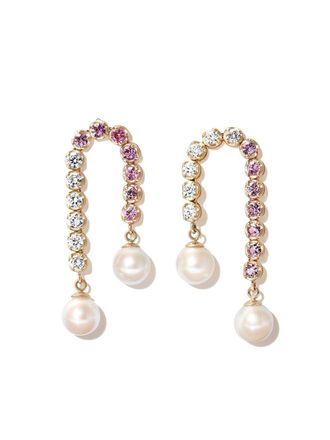 Mateo Bijoux Orecchino Buttercup in oro giallo 14kt con gemme