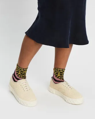 Eytys Womens Viper Mesh Sneakers - Ivory Nylon - Size EU 37