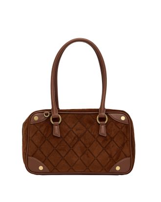 Hammitt Hammitt Meredith Chocolate Diamond Suede Antique Gold Med