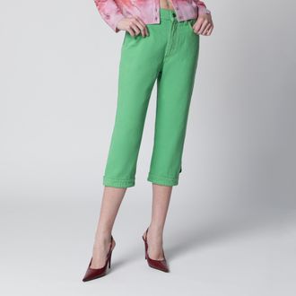 Versace Pastel green Capri jeans