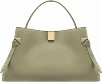 Yuzefi Gyoza Suede - Dames - Handtassen - Groen - ONE Size - Leer - Tassen