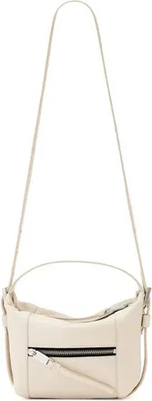 AllSaints Mini Vega Grab Leather Crossbody Bag in Sahara White at Nordstrom