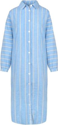 H&eacute;st Bella Dress - Dames - Shirt Kleedjes - Blauw - XS - Katoen - Kleedjes