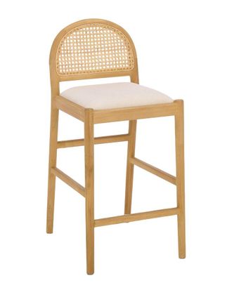 Safavieh Couture Laylie Rattan & Leather Counter Stool