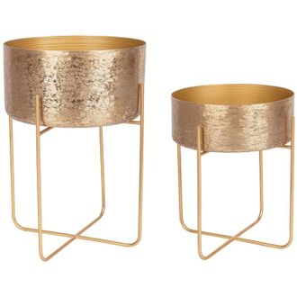 BIZZOTTO Portavaso decorativo Varanasi natalizio in alluminio Set 2 -Nero