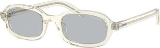 Prada Ovale Zonnebril - unisex - Zonnebrillen - Wit - 50 MM - Accessoires