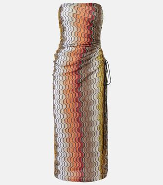 Missoni Wave lam&eacute; beach dress