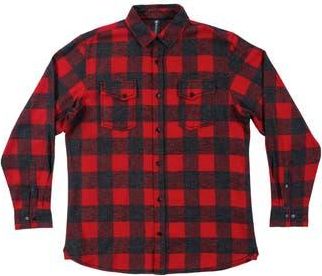 Burnside Plaid Flannel Shirt in Red/Black at Nordstrom Rack, Size Xx-Large