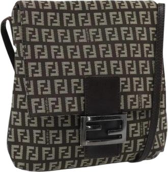 Fendi Pre-owned Zucchino Canvas Shoulder Bag - Dames - Vintage Schoudertas - Bruin - ONE Size - Vintage