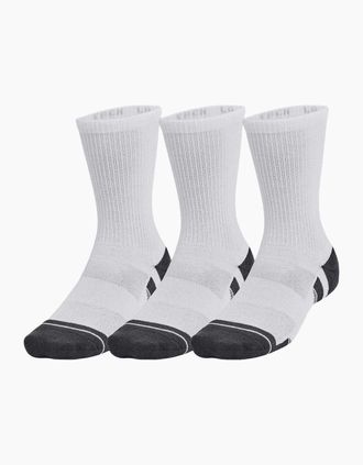 Under Armour Womens Under Armour Unisex Adult Crew Socks (Pack of 3) - White - Size: 7.5 uk-12 uk